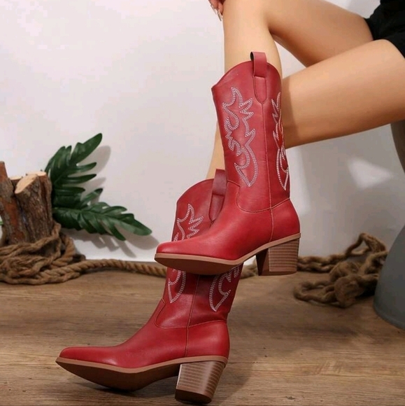 20Vintage Embroidered Western Cowboy Boots - Picture 3 of 6